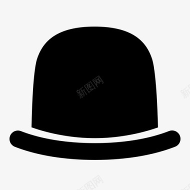 圆顶礼帽帽子绅士图标图标