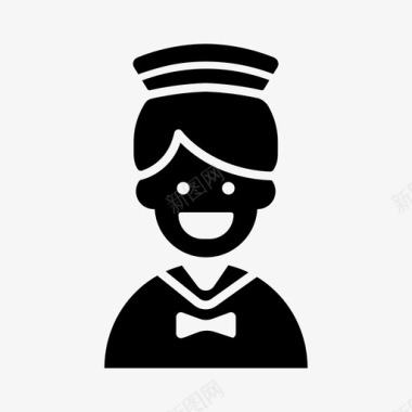 年轻的水手船员海军图标图标