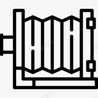 复古漂亮的相机直线型图标图标