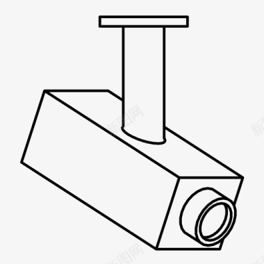 电视框架保安摄像机控制保护图标图标