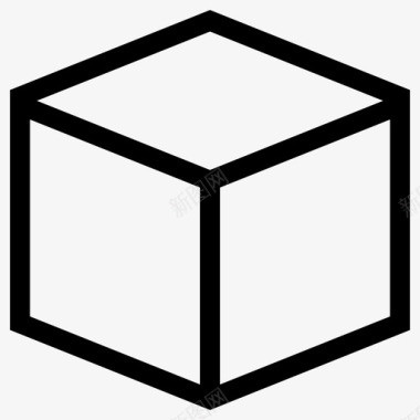 立方体等距透视图标图标