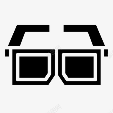扁平化3D眼镜3d眼镜电影电影院图标图标