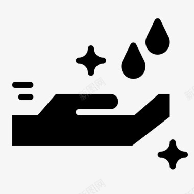 洗涤标志洗涤清洁水滴图标图标