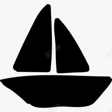 帆船运输手工制造业务图标图标
