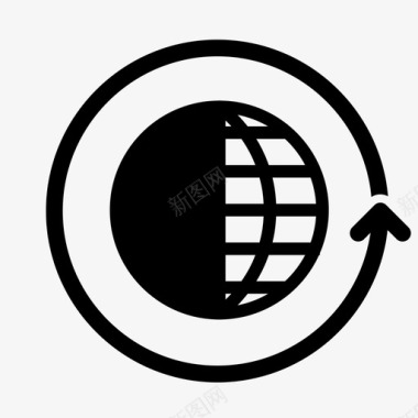 旋转全球国际圆形图标图标