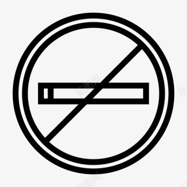 禁止吸烟矢量禁止吸烟危险污染图标图标