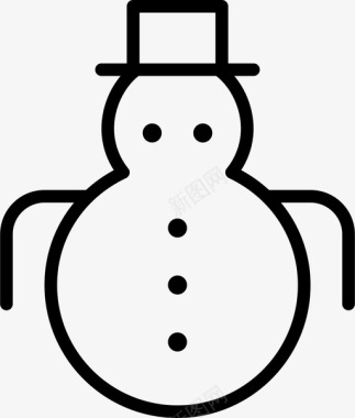 彩绘圣诞雪人雪人圣诞节冰冻图标图标