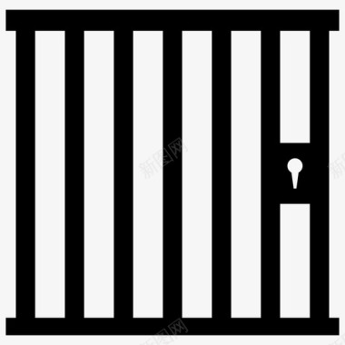 廉洁公正监狱拘留室牢房图标图标