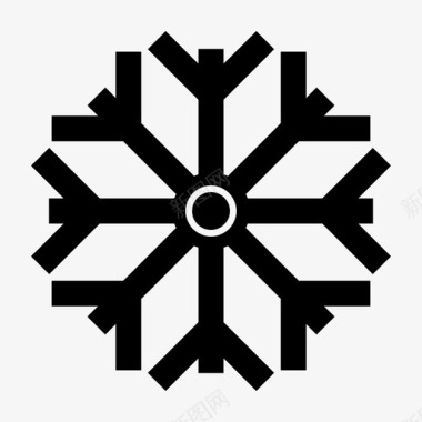冬天的天气雪冷雪花图标图标