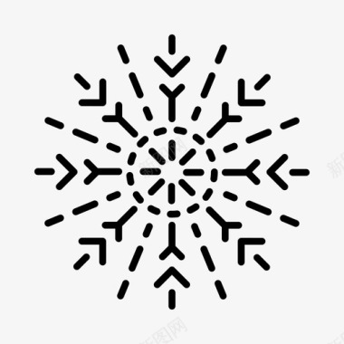 雪花蓝底冬天雪花北极圣诞节图标图标