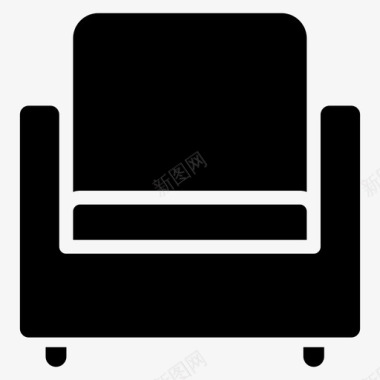 单人沙发室内单人座椅图标图标