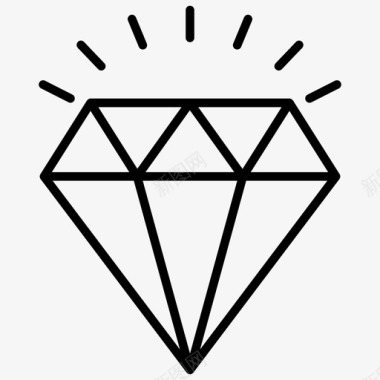 钻石立方水晶手表图标图标