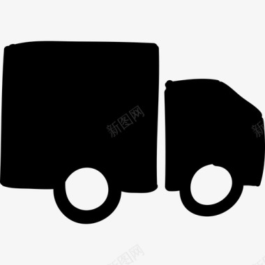 卡车运输手工制造业务图标图标