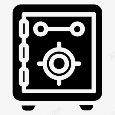 大型保险柜储物柜银行存款银行储物柜图标图标