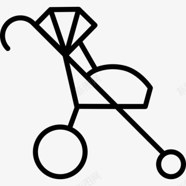 夏季婴儿推车运输婴儿图标图标