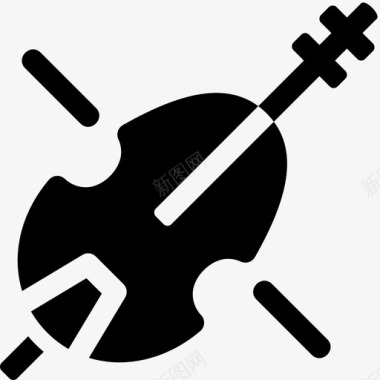 交响乐大提琴弓古典图标图标