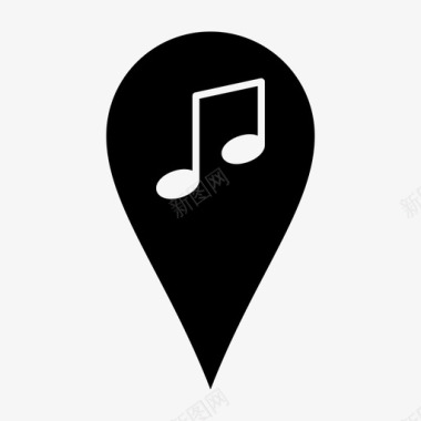 音乐工作室地图标记地图图钉音乐工作室图标