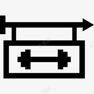 健身标志健身房招牌图标图标
