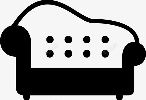 豪华沙发躺椅家具图标图标