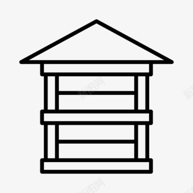 蜂箱养蜂人养蜂图标图标