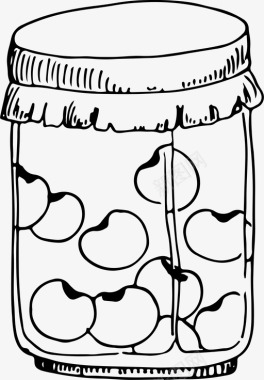 拌饭酱樱桃酱银行瓶子图标图标