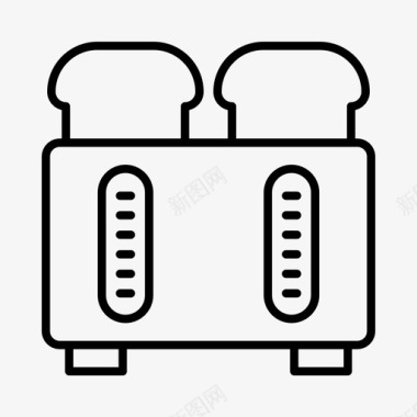 黄油烤面包烤面包机电器电子图标图标