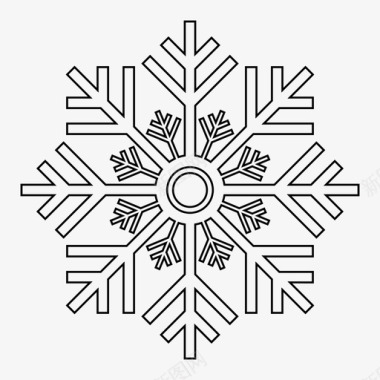 创意雪花雪冷雪花图标图标