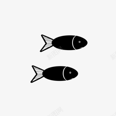 海鲜动物干鱼图标图标