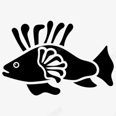 狮子鱼水生鱼淡水鱼图标图标