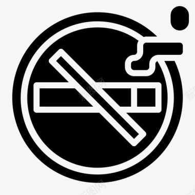 禁止吸烟香烟信号图标图标