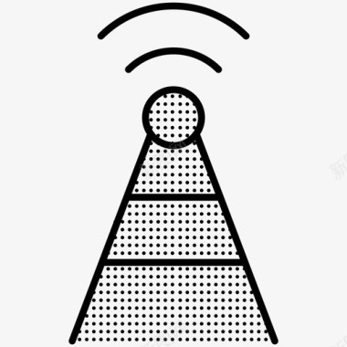 信号塔连接互联网信号图标图标