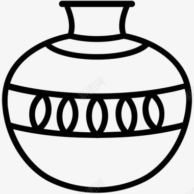 水罐水容器巴基斯坦文化和地标性的轮廓图标图标