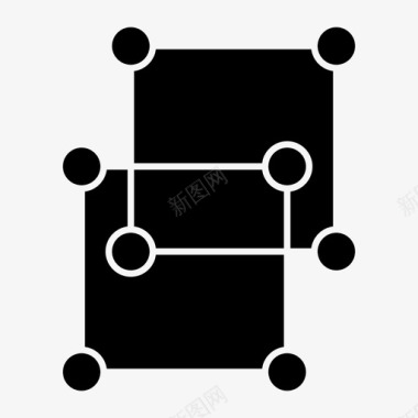 立方体超立方体正方形图标图标