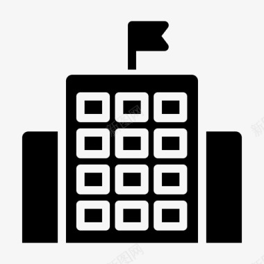 学校建筑办公室大楼建筑物图标图标