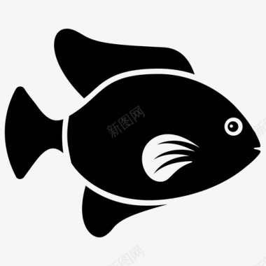 热带鱼水生鱼淡水鱼图标图标