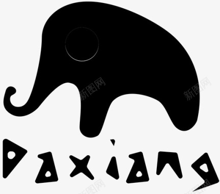 大象logo-灰色图标