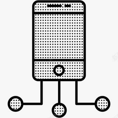 移动设备智能手机物联网星罗棋布图标图标