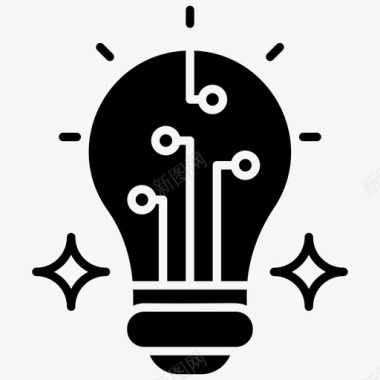 创新的想法光明的想法创意图标图标
