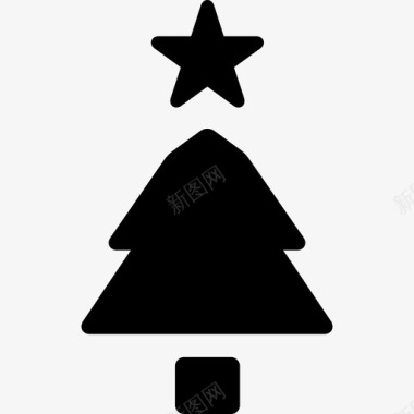 圣诞树大自然树木图标图标