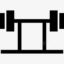 杠铃架子杠铃健身房架子图标高清图片