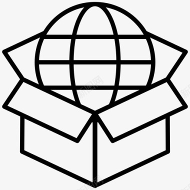 物流服务国际配送供应链图标图标