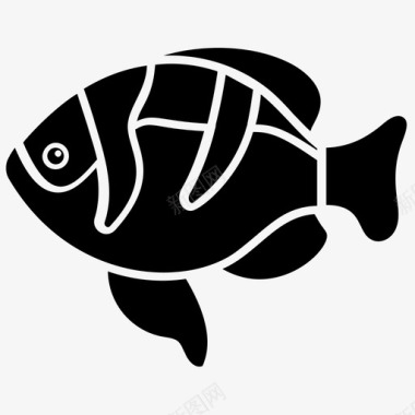 热带鱼水生鱼淡水鱼图标图标