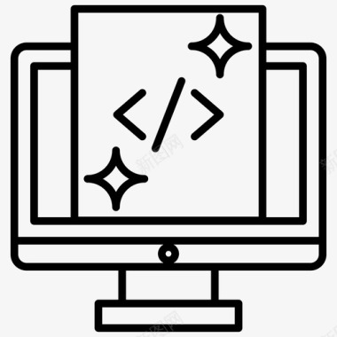 自定义编码html代码编程语言图标图标
