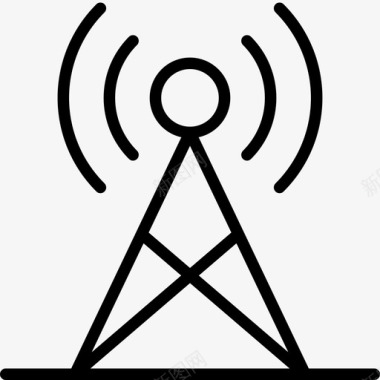 矢量信号发射机天线无线电接收器图标图标