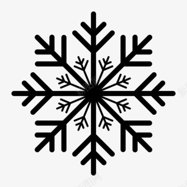 创意雪花雪冷雪花图标图标