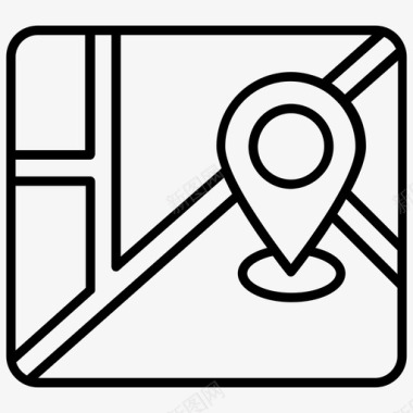 地图和目的地地址导航器位置地图图标图标