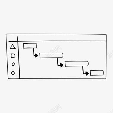 计划依赖关系甘特图图标图标