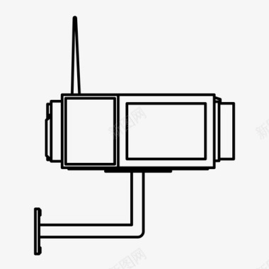 刹车系统保安摄像机闭路电视控制图标图标