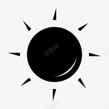 阳光炎热夏日图标图标
