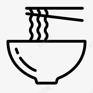 器皿面条筷子食物图标图标